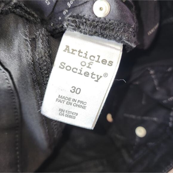 ARTICLES OF SOCIETY BLACK HIGH RISE JEANS SIZE 30 NEW - Picture 4 of 7